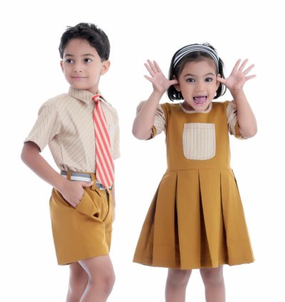 Classic Brown Stripes School Uniform