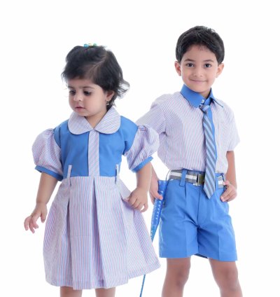 Blue & White Stripes School Uniform