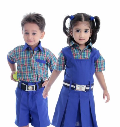 Navy & Crimson Charm School Uniform