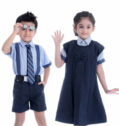 Charming Navy A-Line School Uniform
