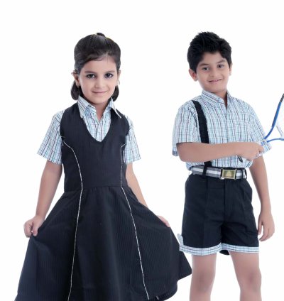 Black and White Trimmed School Uniform